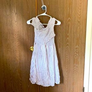 Smocked Chest Short Sleeve Stripe dress size small